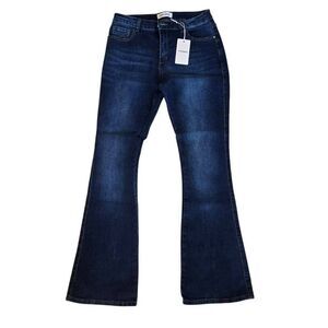 NWT Vipones Womens High Rise Zip Fly Bootcut Denim jeans Blue Size 10